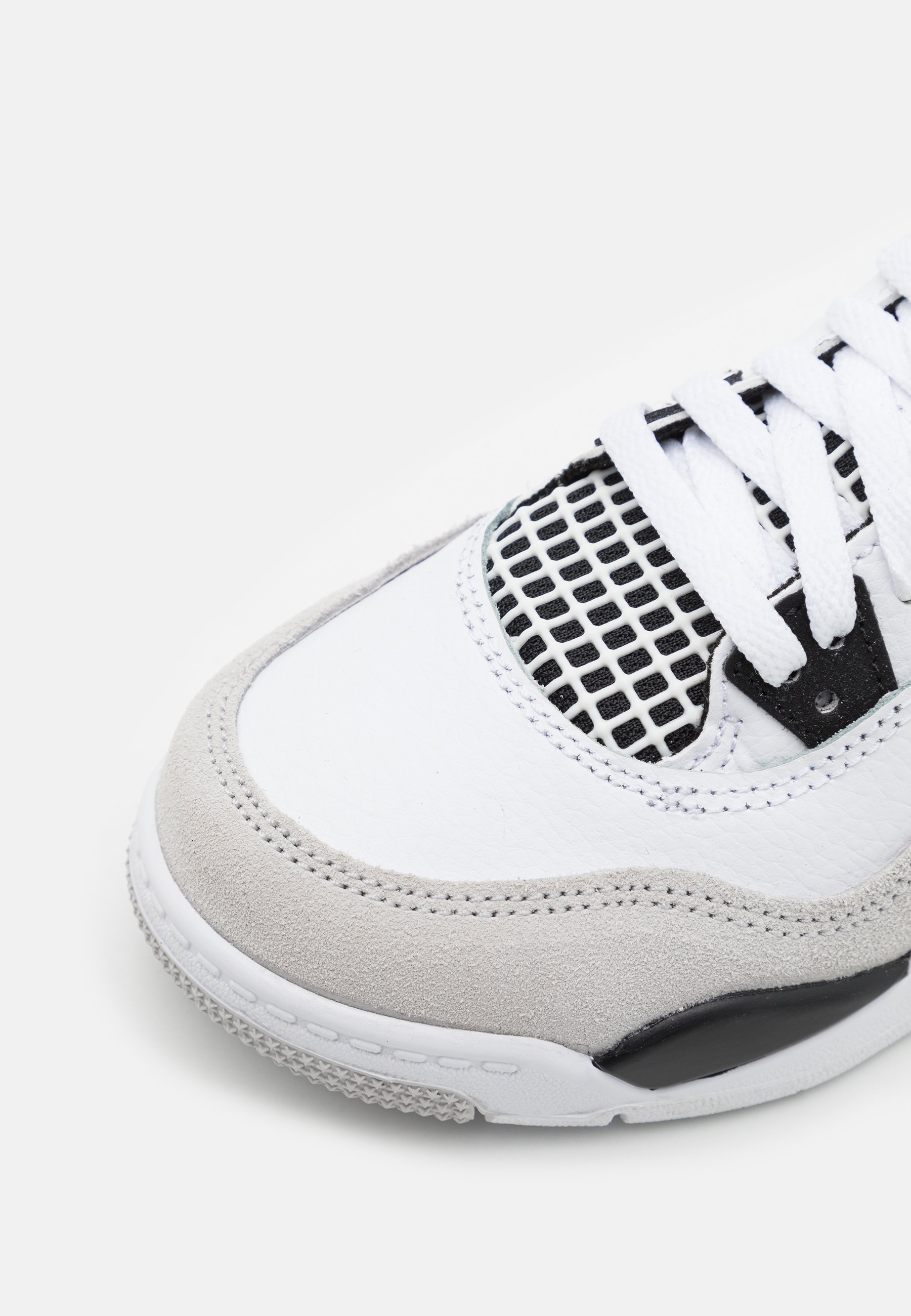 Jordan 4 RETRO UNISEX - Basketbalschoenen - white/black/neutral grey/wit -  Zalando.be