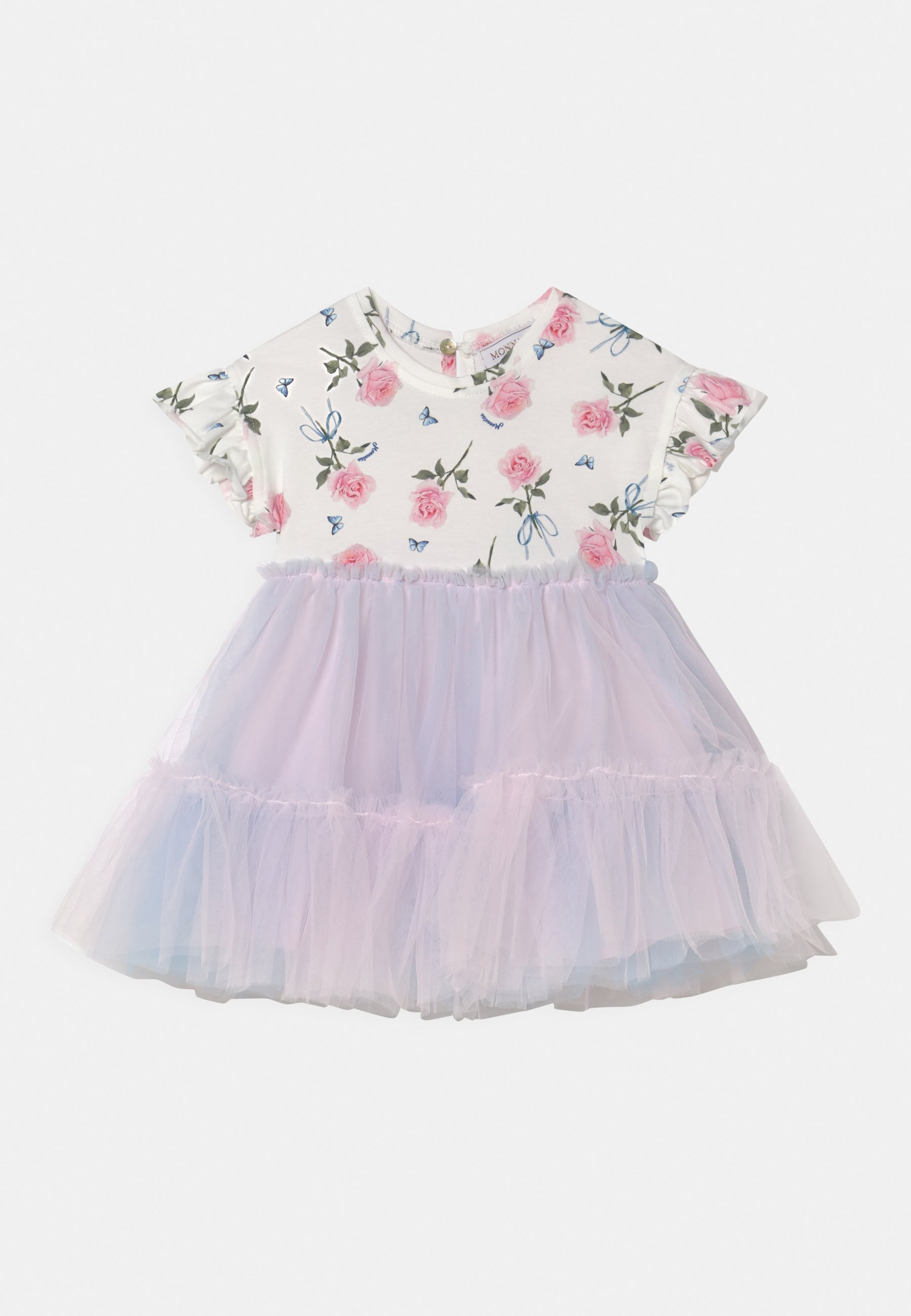 Monnalisa BABY ABITO COMPLEANNO ROSELLINE PICCOLE - Vestito di maglina -  panna/rose/multicolore - Zalando.it