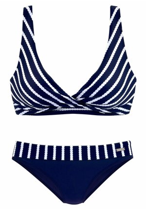 LASCANA TRIANGEL SET - Bikini - marine/weiß