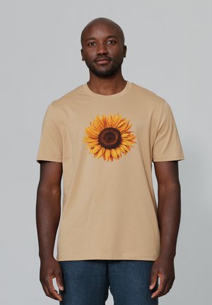 watapparel SONNENBLUME - T-shirt print - latte