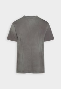 Gray cotton t-shirt featuring a classic crew neck, short sleeves, and a smooth texture, with subtle gradient shading throughout.