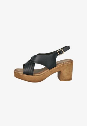 Bubble Bobble MEDIO - Sandalias con plataforma - black