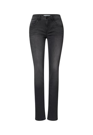 Street One, MID WAIST SLIM LEG JEANS IM CASUAL FIT - Jeans Slim Fit - black washed