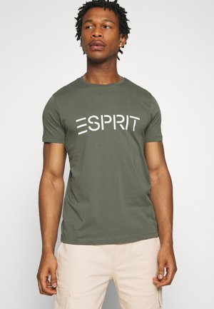 LOGO - Print T-shirt - khaki green