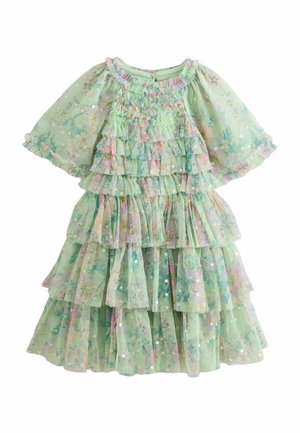 REGULAR FIT - FLORAL SEQUIN RUFFLE OCCASION - Kokteilinė suknelė / vakarėlių suknelė - mint green