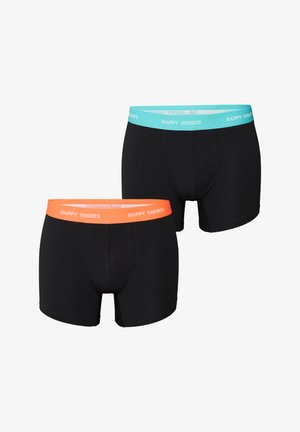 Happy Shorts, 2 PACK - Kurze Boxershorts - black neon