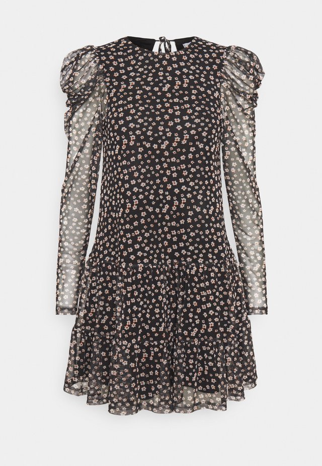 WRAPPED GRUNGE CHUCK ON - Korte jurk - black