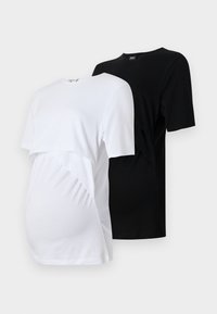 OLMONLY LIFE NURSING 2 PACK - Basic T-shirt - black/white