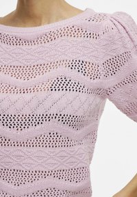 VILA VIDAZY NEW BOATNECK - Paprasti marškinėliai - winsome orchid