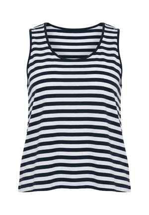 Ulla Popken, STRIPED TANK TOP - T-Shirt print - marine