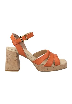 Sandalen met plateauzool - orange