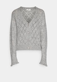 JDYLETTY LS V-NECK - Gilet - light grey melange