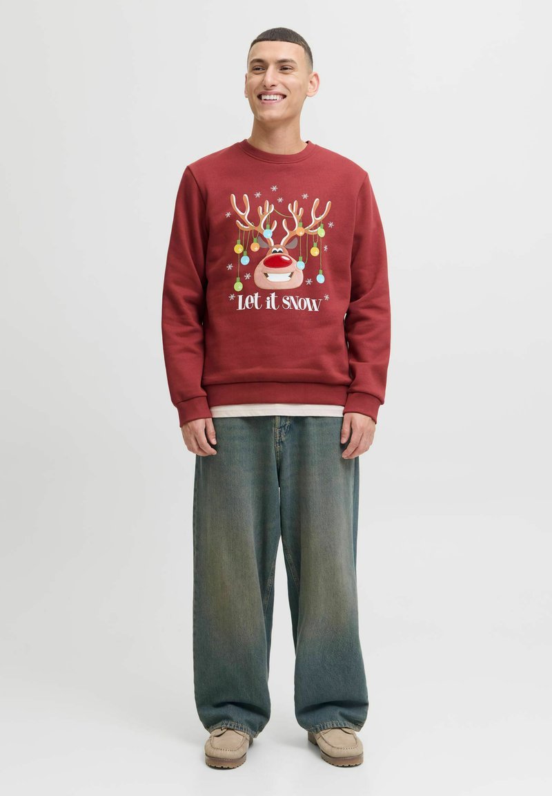 Kerst Sweatshirt voor Heren, Nieuwigheid Sneeuwman Print JumpersRude Kerst Sweatshirt voor Heren, Nieuwigheid Sneeuwman Print JumpersRude