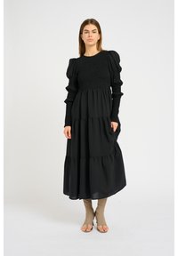 Gestuz - MAZZIGZ LS DRESS - Maksi garuma kleita - black Miniatūras attēls 1