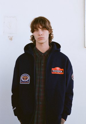 Sweater met rits - dark-blue denim