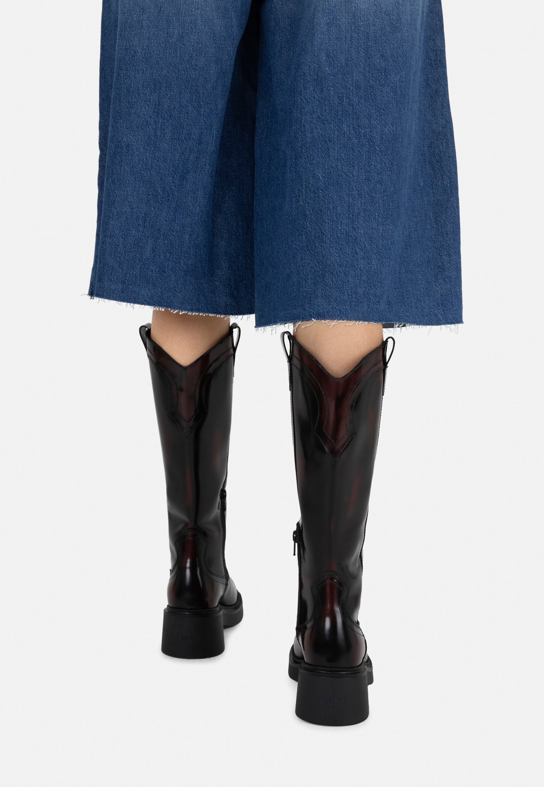 Bronx DAFF - Cowboy/Biker boots - black/bordeaux/black - Zalando