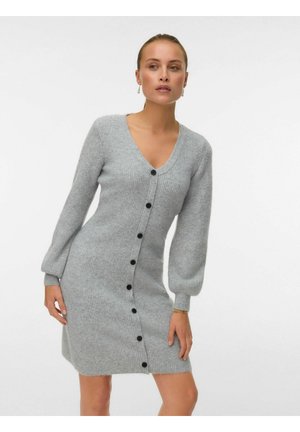 AWEVE KURZES - Robe pull - light grey melange