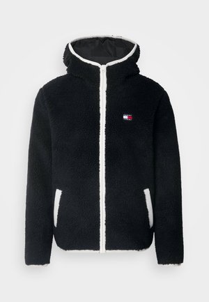 Tommy Jeans BADGE ZIP TRU UNISEX - Fleece jacket - black