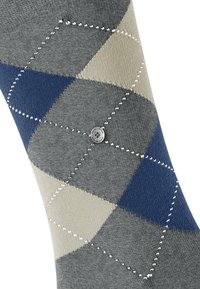 Burlington KING RAUTENMUSTER LOGOEMBLEM - Calcetines - grau blau beige