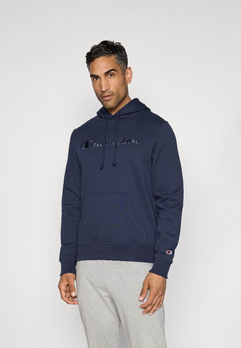 Champion ICONS TONAL HOODIE LARGE LOGO - Sweat à capuche - navy