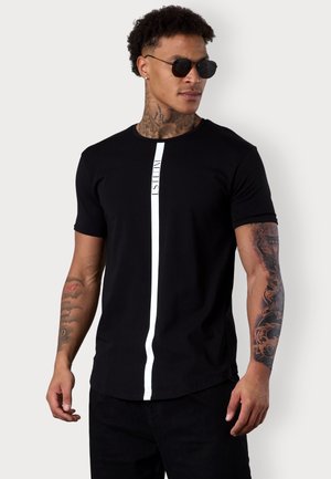 STRIPE - Print T-shirt - black