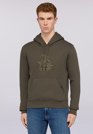 RICAMO GENTLE SOCIETY - Felpa con cappuccio - green trento
