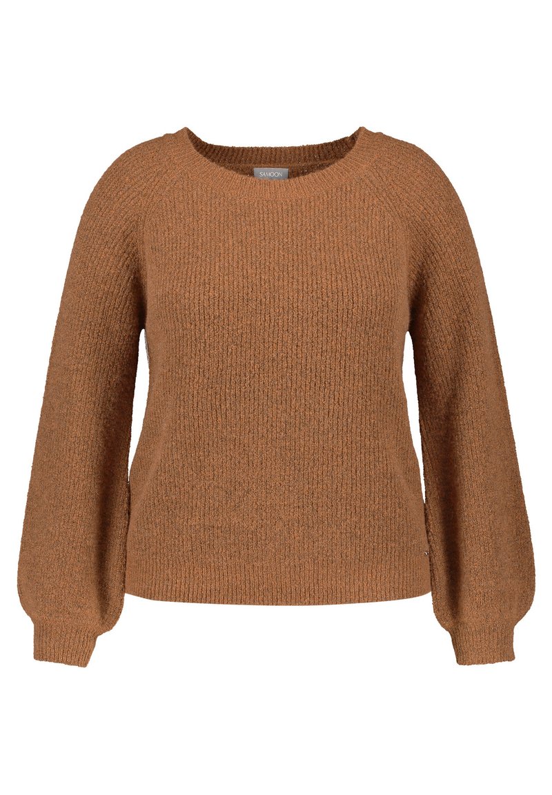Damen Strickjacken | Samoon MIT LEICHTEN BALLONÄRMELN Strickpullover mocca brown/braun - YM58966 Damen Strickjacken | Samoon MIT LEICHTEN BALLONÄRMELN Strickpullover mocca brown/braun - YM58966