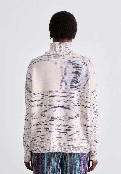 Missoni ROLL NECK - Džemperis - white/violet