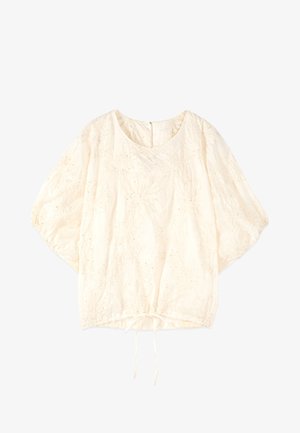 Oltre, BLUSA CON RICAMO - Blouse - bianco