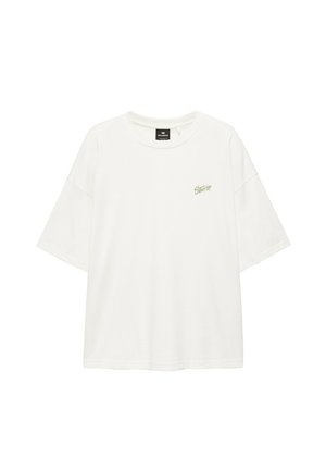 PULL&BEAR, OVERSIZE STWD - T-SHIRT - T-shirt imprimé - white
