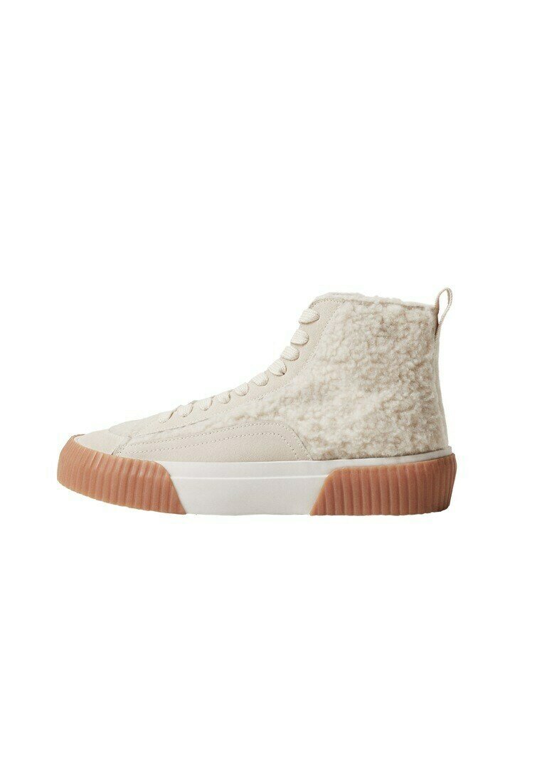 fluffy high top trainers