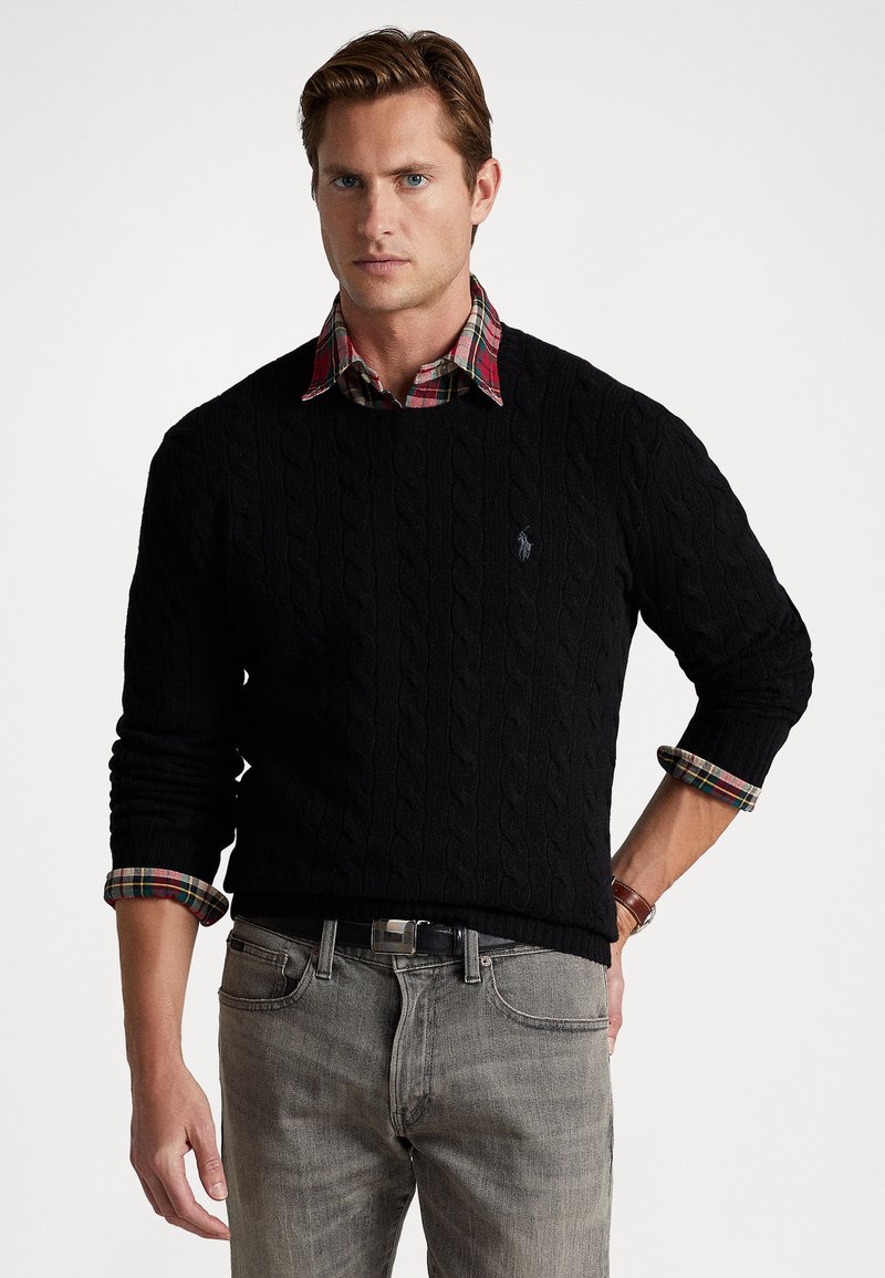 Polo Ralph Lauren LONG SLEEVE - Neule - black/musta - Zalando.fi