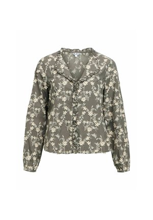 Object, OBJKARLI L/S RE SHIRT NOOS - Bluse - gunmetal