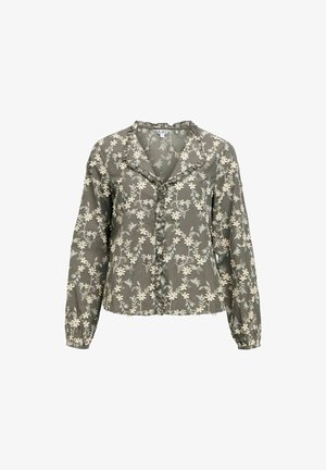 Object, OBJKARLI L/S RE SHIRT NOOS - Bluse - gunmetal