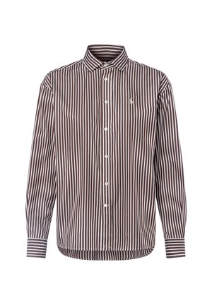 RELAXED FIT STRIPED COTTON SHIRT - Chemisier - schoko weiß - 0006