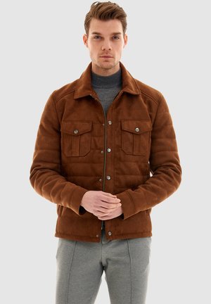 Pierre Cardin Imiteret læderjakke - braun