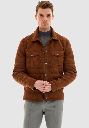 Faux leather jacket - braun