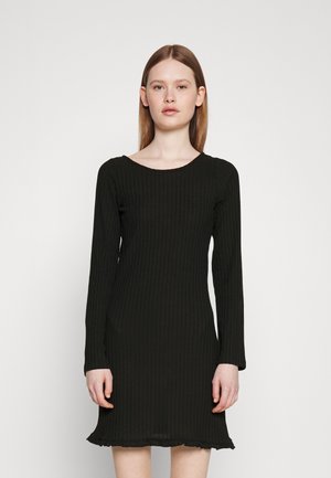 Pieces PCBREEZE OPEN BACK MINI DRESS - Φόρεμα-πουλόβερ - black