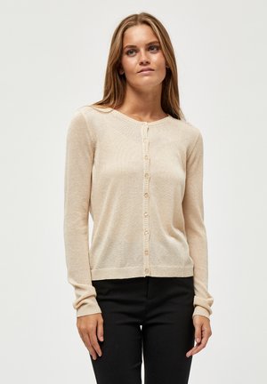 MINEW LAURA CARDIGAN - Vesta na kopčanje - medal gold melange/lurex