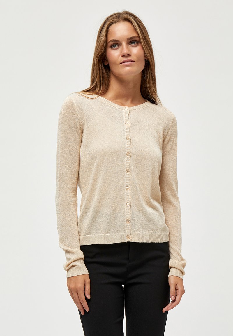 Minus - MINEW LAURA CARDIGAN - Cardigan - medal gold melange/lurex, Enlarge