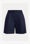 PLEATED LINEN BLEND TWILL SHORT - Σορτς - lauren navy
