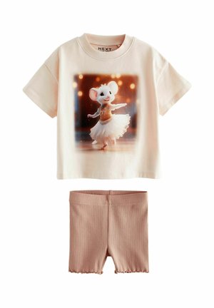Next SHORT SLEEVE AND SET  - REGULAR FIT - Leggings - Byxor - pink mouse