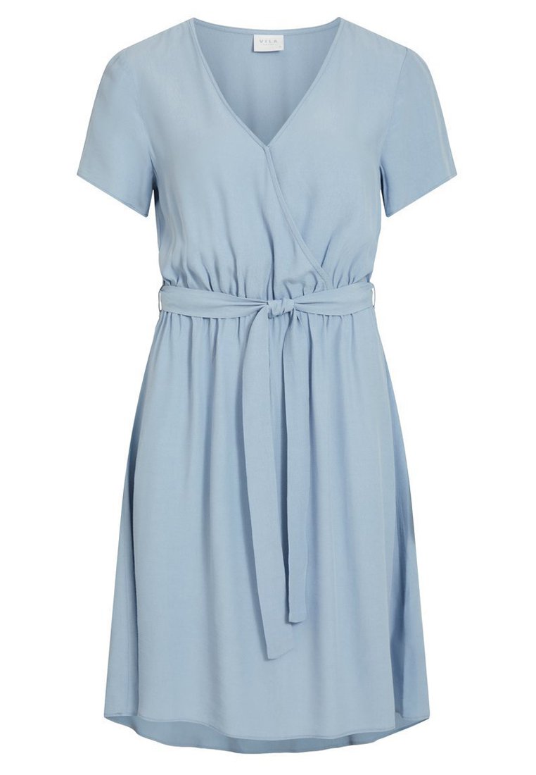 Vila Jurk lichtblauw gemêleerd Vila Jurk lichtblauw gemêleerd