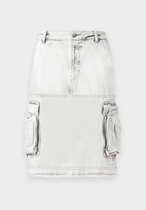 MY OWN MIND FRAYED SKIRT - Jupe en jean - washed grey/white