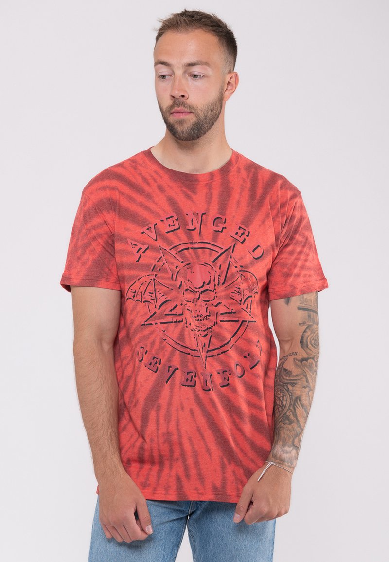 Paradiso Clothing AVENGED SEVENFOLD PENT UP DIP DYE - Print T-shirt - red