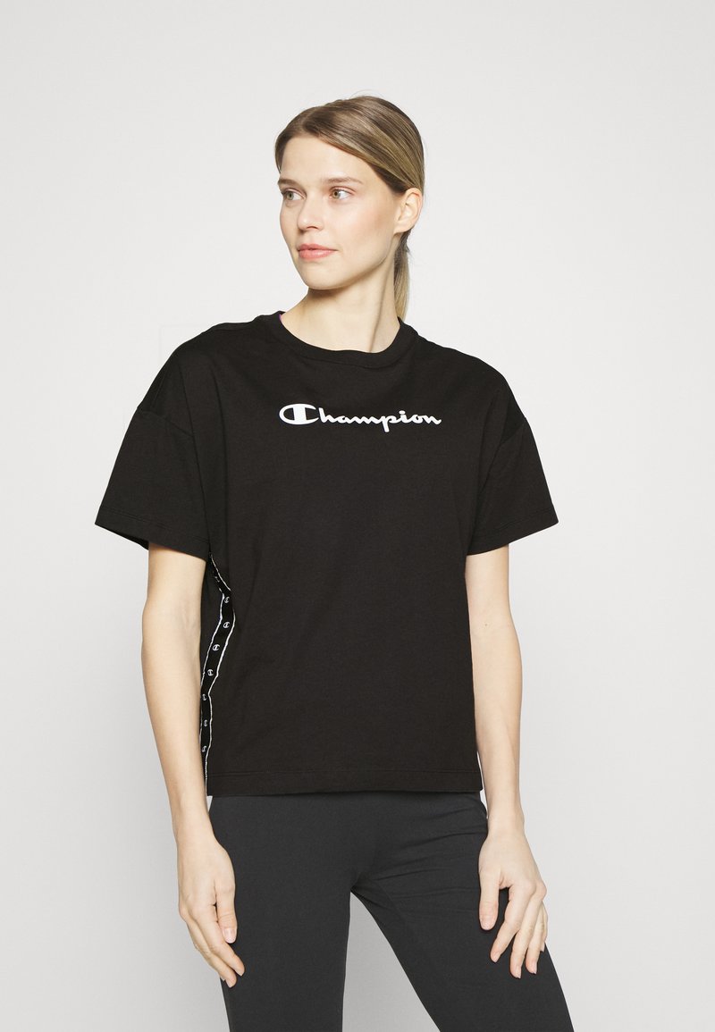 Champion TAPE CREWNECK Sports Tshirts black/sort Zalando.dk