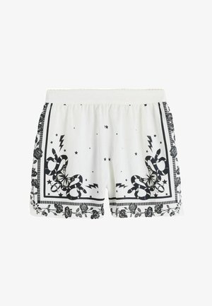Rockett St George, REGULAR FIT - BORDER PRINT SHORTS . - Shortsit - ecru white