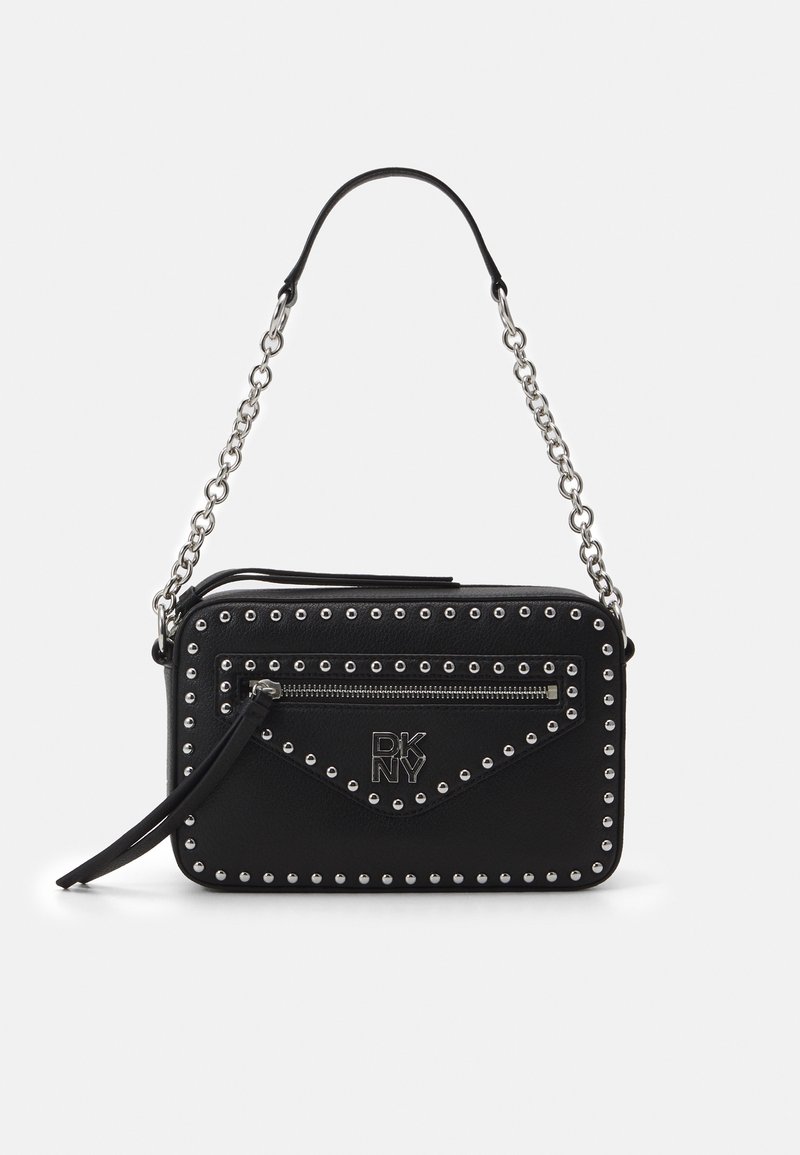 DKNY CAMERA BAG WITH STUDS - Handbag - black/silver