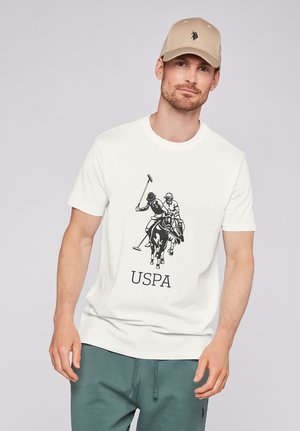 FREDERIK - T-shirt med print - white