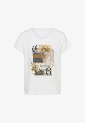 Cream, CRMALANA - T-shirt print - white bookstore collage